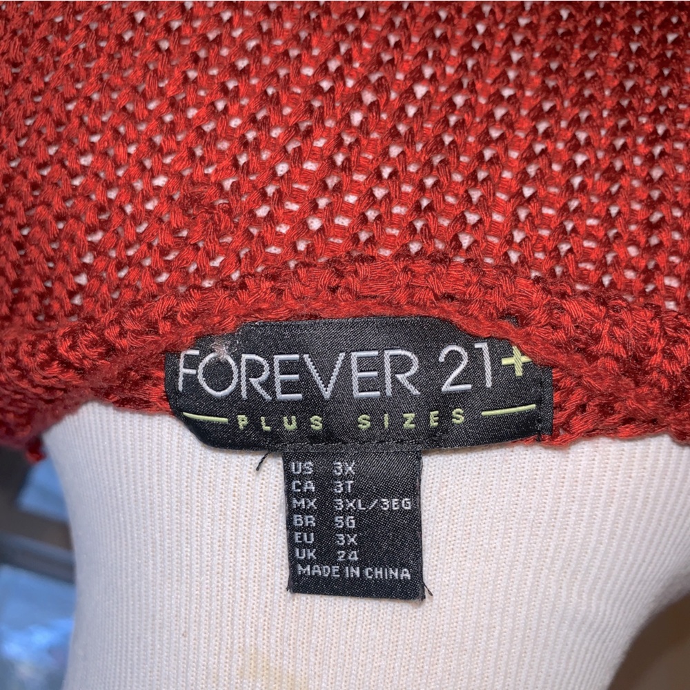 Forever 21 Sienna orange  Open front knit Cardigan 3X - Picture 4 of 13
